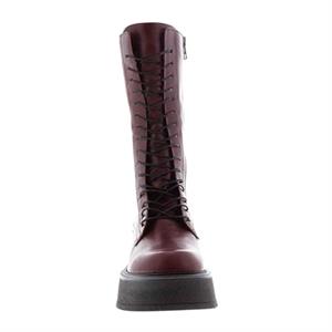 Carl Scarpa Punk Burgundy Leather Lace Up Boots